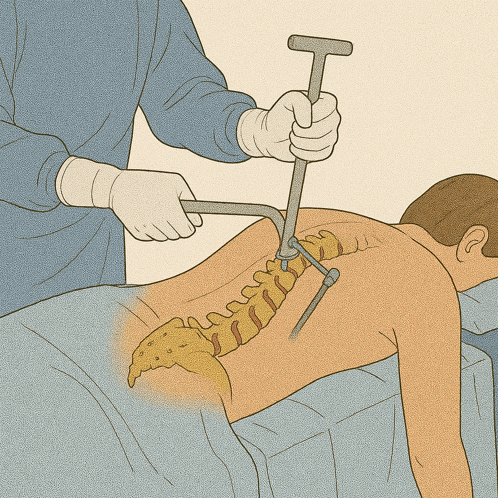 Intra-operative kyphosis correction